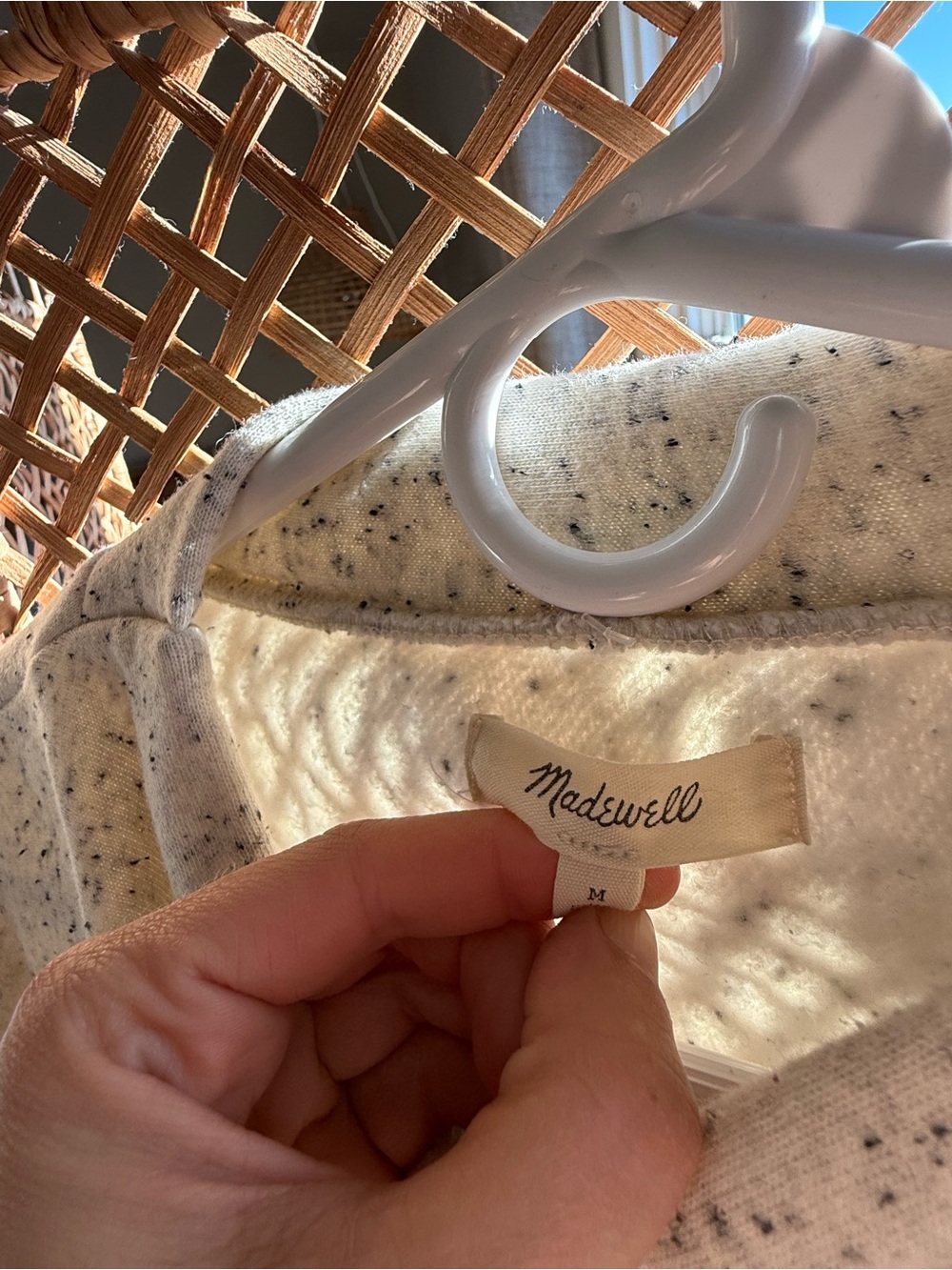 Madewell Cream Speckled Knit Pullover